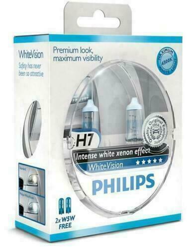 Philips H7 WhiteVision Intense White effect+ 2 x W5W gratis, Auto diversen, Tuning en Styling