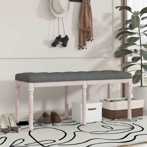 vidaXL Bankje 110x40x49 cm stof donkergrijs, Huis en Inrichting, Banken | Bankstellen, Nieuw, Minder dan 150 cm, Stof, Verzenden