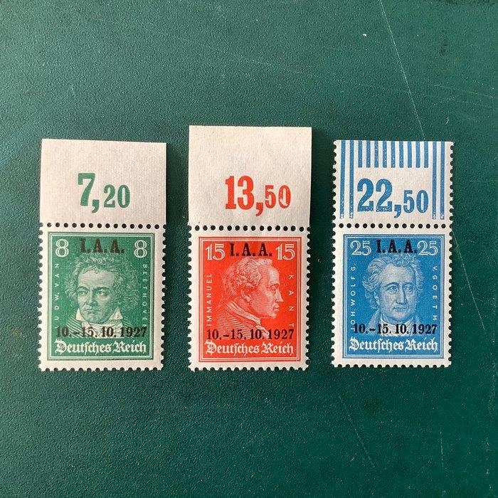 Duitse Rijk 1927 - IAA met boven velrand en einwandfei, Postzegels en Munten, Postzegels | Europa | Duitsland