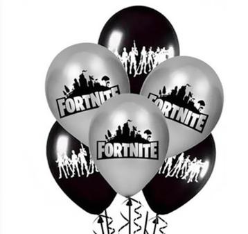 Ballonnen ballon fortnite 10 stuks!! 5x zwart + 5x grijs