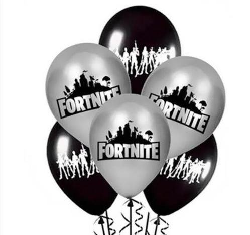 Ballonnen ballon fortnite 10 stuks!! 5x zwart + 5x grijs, Hobby en Vrije tijd, Feestartikelen, Nieuw, Verzenden