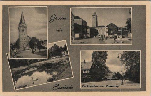 ENSCHEDE - Meerluik Groeten uit Enschede, Verzamelen, Ansichtkaarten | Nederland, Verzenden