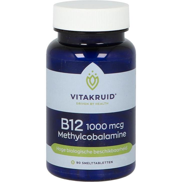 VitaKruid B12 1000 mcg Methylcobalamine - 90 Tabletten, Sport en Fitness, Gezondheidsproducten en Wellness, Verzenden