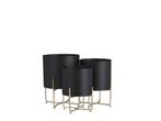 Mica Decorations Aries Bloempot - Set van 3 - H32 x Ø24 cm -, Verzenden, Nieuw