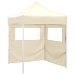 vidaXL Partytent met 2 zijwanden inklapbaar 2x2 m staal, Verzenden, Nieuw, Partytent