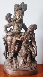 Groot beeld van Radha en Krishna - 54 cm - Brons, Messing -