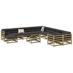vidaXL 12-delige Loungeset geïmpregneerd grenenhout, Verzenden, Nieuw, Loungeset