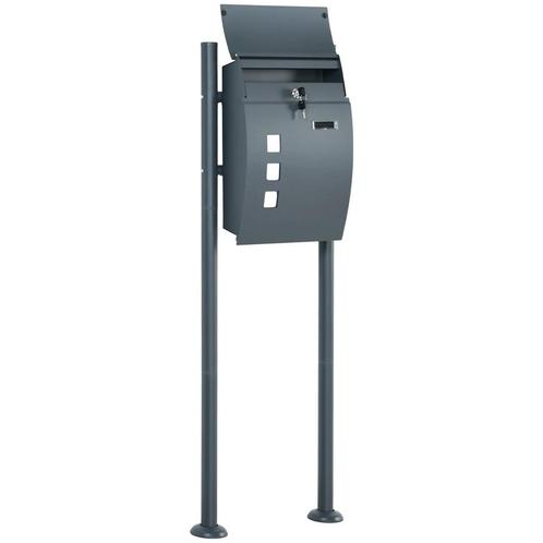 TRUUSK Brievenbus Met Standaard En Krantenvak, Kijkvenster,, Tuin en Terras, Brievenbussen, Nieuw, Verzenden
