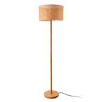 [lux.pro] Staande lamp Rochdale 154 cm E27 houtkleurig en ge, Huis en Inrichting, Lampen | Vloerlampen, Verzenden, Nieuw