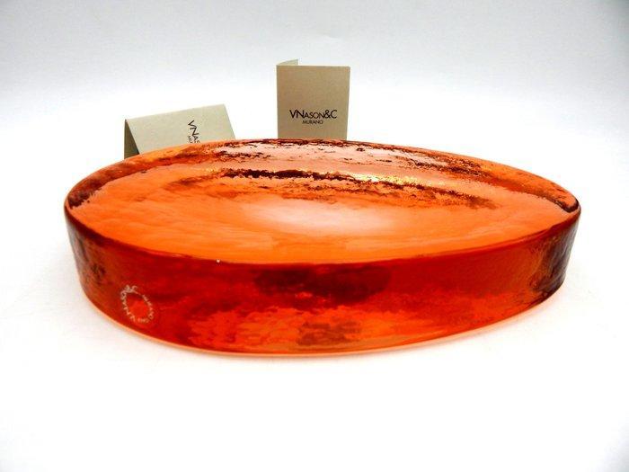 V.Nason&C. - Asbak - eklettika - Muranoglas - Grande Ambra, Antiek en Kunst, Antiek | Glas en Kristal