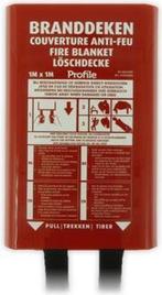 PROFILE branddeken - 1x1 meter - NIET GESCHIKT VOOR FRITUUR-, Huis en Inrichting, Brandblussers en Brandkasten, Ophalen of Verzenden