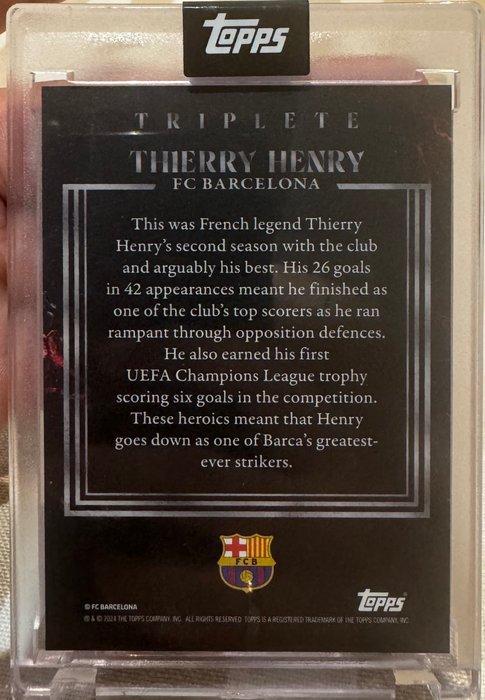 2024 Topps FC Barcelona Triplete Thierry Henry Autograph 2/5, Verzamelen, Stickers