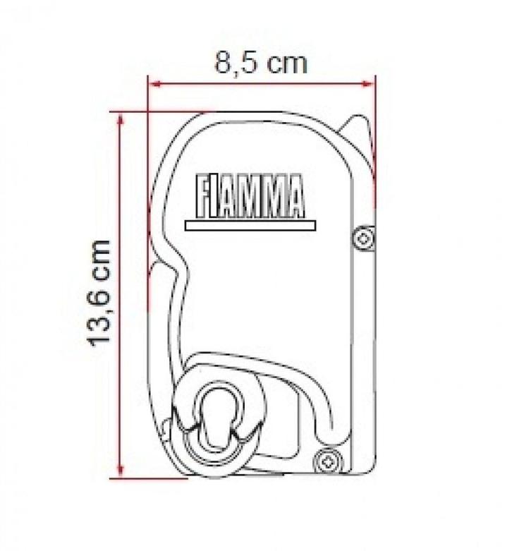 Fiamma F45S 350 Deep Black-Royal Grey, Caravans en Kamperen, Voortenten en Luifels, Nieuw, Fiamma, Ophalen of Verzenden