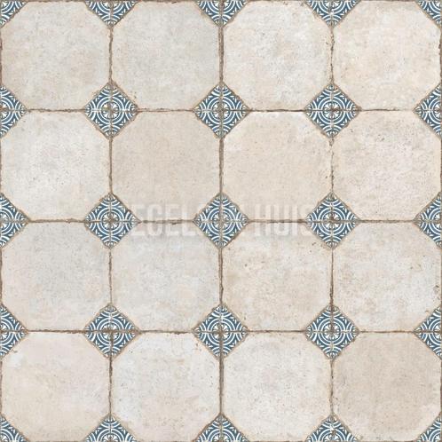 Vloertegel / wandtegel fs field blauw 45.2x45.2 cm 4 in 1, Doe-het-zelf en Verbouw, Tegels, Vloertegels, Nieuw, 10 m² of meer
