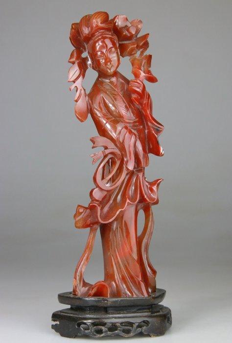 Beeldhouwwerk - Statuette - Kwanyin - Beeldhouwwerk - Houten, Antiek en Kunst, Antiek | Overige Antiek
