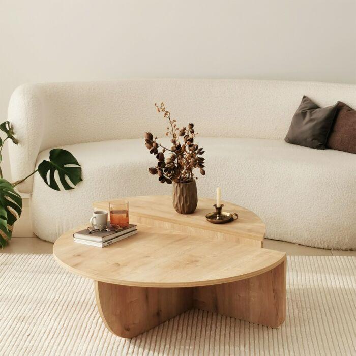 Asir 552NOS2270 Koffietafel Saffier Eiken van €169 voor €99, Huis en Inrichting, Tafels | Bijzettafels, Nieuw, Ophalen of Verzenden