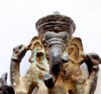 Oude Siamees Brons Sriwijaya Ganesha reizende talisman - 51