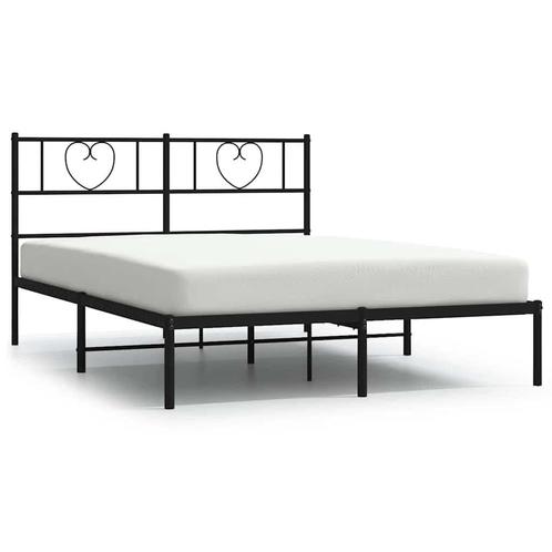 Zwart Bedframe Metaal 150x200 - - Retourdeal - Stijlvol &..., Huis en Inrichting, Slaapkamer | Bedden, 160 cm, 200 cm, Zwart, Nieuw