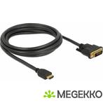 Delock 85654 HDMI naar DVI 24+1 kabel bidirectioneel 2 m, Nieuw, Verzenden