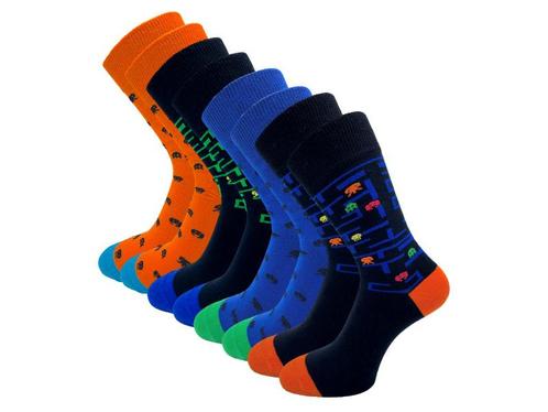 8 paar SQOTTON® Naadloze sokken - Retro Game, Kleding | Heren, Sokken en Kousen, Verzenden
