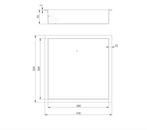 Inbouwnis Luca Sanitair 30x30x6,5cm RVS Mat Wit PVD + LED, Ophalen of Verzenden, Nieuw