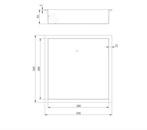 Inbouwnis Luca Sanitair 30x30x6,5cm RVS Mat Wit PVD + LED, Doe-het-zelf en Verbouw, Sanitair, Ophalen of Verzenden