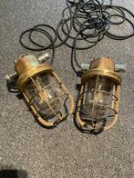 Scheepslamp - Set (2) stuks / messing hanglampen / inclusief, Antiek en Kunst, Antiek | Lampen