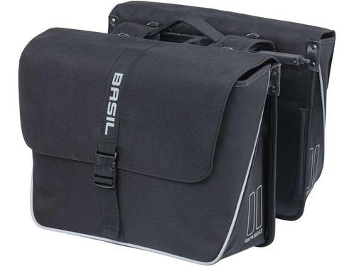 Basil Forte dubbele fietstas MIK, 35L, zwart/zwart, Fietsen en Brommers, Fietsaccessoires | Fietstassen, Zo goed als nieuw, Verzenden