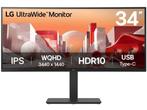 LG 34BA75QE - 34 UltraWide™ QHD IPS Monitor - USB-C 90W, Verzenden, Zo goed als nieuw, LG