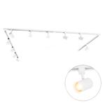 Modern railsysteem met 10 spots wit 1-fase  - Iconic Jeana, Huis en Inrichting, Lampen | Spots, Nieuw, Overige materialen, Modern