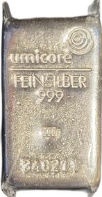 500 gram Umicore zilverbaar, Verzenden, Zilver