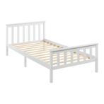 Houten bed Breda met bedbodem 100x200 cm wit, Huis en Inrichting, Slaapkamer | Bedden, Verzenden, Nieuw