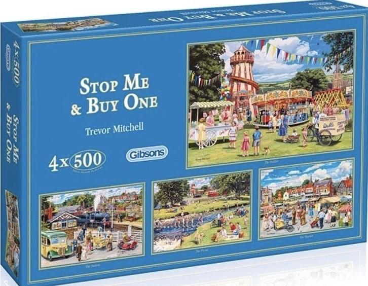 Grote Collectie Gibsons Puzzelboxen met 4x500 stukjes, Hobby en Vrije tijd, Denksport en Puzzels, Legpuzzel, Nieuw, 500 t/m 1500 stukjes