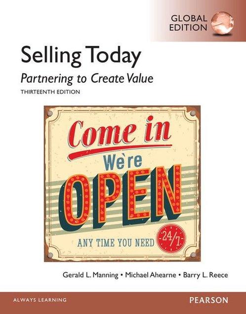 9781292060170 Selling Today: Partnering to Create Value, ..., Boeken, Schoolboeken, Zo goed als nieuw, Verzenden