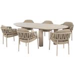 Calma Estate dining tuinset 240x105xH75 cm 7 delig latte, Tuin en Terras, Ophalen of Verzenden, Nieuw