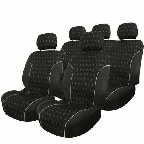Carpoint Stoelhoesset, 9 Delig, Zwart en print, Auto diversen, Auto-accessoires, Zo goed als nieuw, Ophalen of Verzenden