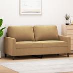 vidaXL Tweezitsbank 140 cm stof bruin, Verzenden, 150 tot 200 cm, Stof, Nieuw