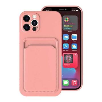 iPhone 12 Kaarthouder Hoesje - Wallet Card Slot Cover Roze beschikbaar voor biedingen
