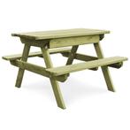 vidaXL Picknicktafel met banken 90x90x58 cm geïmpregneerd, Tuin en Terras, Verzenden, Nieuw