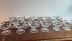 Dessertservies (17) - Glas - IJsschaalservice, fruit, Antiek en Kunst