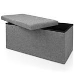 Monzana Zitbank - 80cm - met - opslagruimte - in - Grijs, Huis en Inrichting, Stoelen, Verzenden, Nieuw