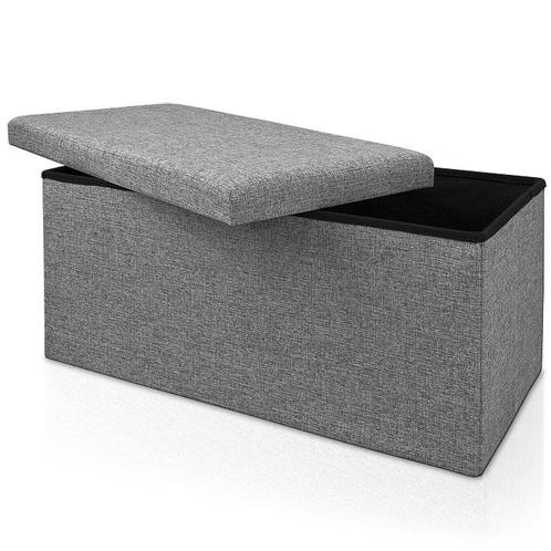 Monzana Zitbank - 80cm - met - opslagruimte - in - Grijs, Huis en Inrichting, Stoelen, Nieuw, Verzenden