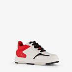 Braqeez leren jongens sneakers wit rood maat 31, Verzenden, Nieuw