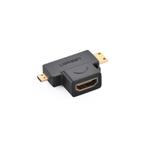 Mini+Micro HDMI Male naar HDMI Female Adapter Recht UG053, Nieuw, Verzenden