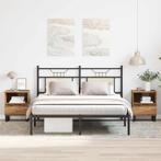 vidaXL Nachtkastjes 2 st 40x35x50 cm bewerkt hout oud, Minder dan 45 cm, Verzenden, Nieuw, Minder dan 55 cm