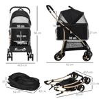 2-in-1 Opvouwbare Hondenwagen En Transportmand 1 Mand 1 Tas