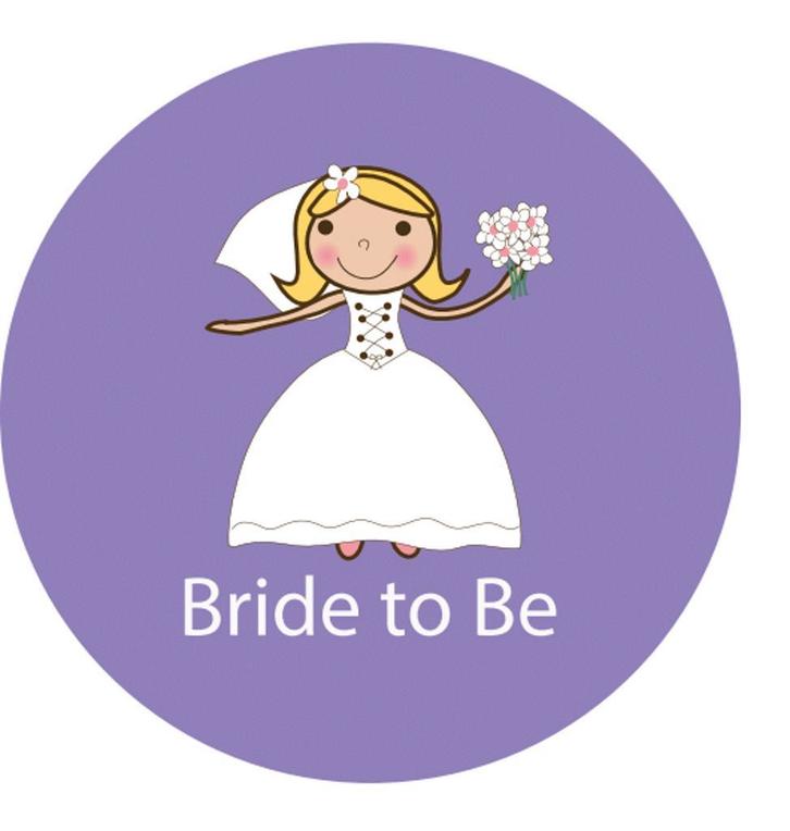 Button of kleding (magneet) Bride to Be blond of bruin, Hobby en Vrije tijd, Feestartikelen, Geboorte of Huwelijk, Feestartikel