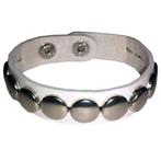 Fako Bijoux® - Armband - Studs - Rond - Wit, Verzenden, Nieuw