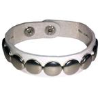 Fako Bijoux® - Armband - Studs - Rond - Wit, Nieuw, Verzenden