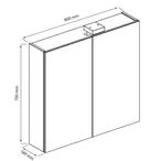 2dekans | Allibert Spiegelkast 80x70x15 cm – Glanzend Wit, Huis en Inrichting, Ophalen of Verzenden, Zo goed als nieuw